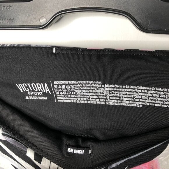 VICTORIA’S Secret  Sport Floral Knock-out Tights Size‎ XS - Picture 4 of 8